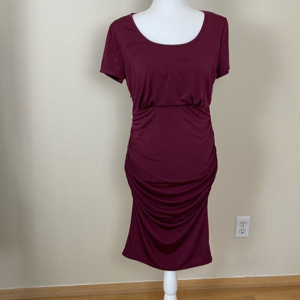 Kimi + Kai Maternity Rouched Dress Size Medium (B4)